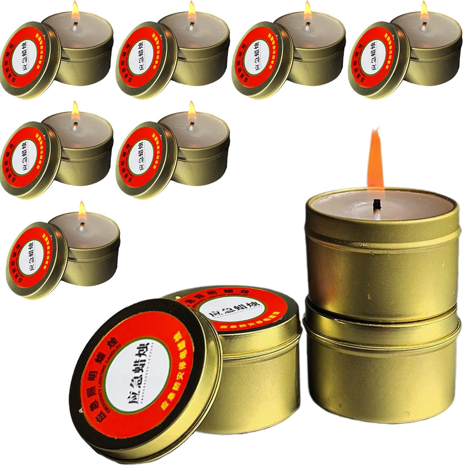 Beeswax Taper Candle - 10개입 정전시 사용 가능한 무향 양초,