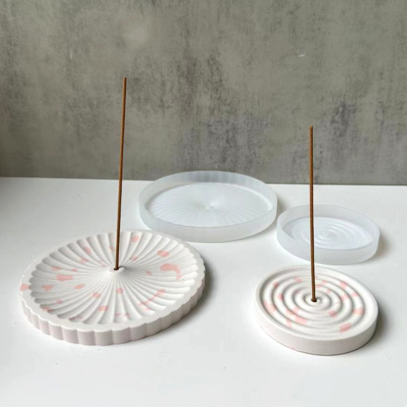 Home Fragrance Incense Sticks - 1개의 실리콘 향꽂이 몰드, DIY 원형