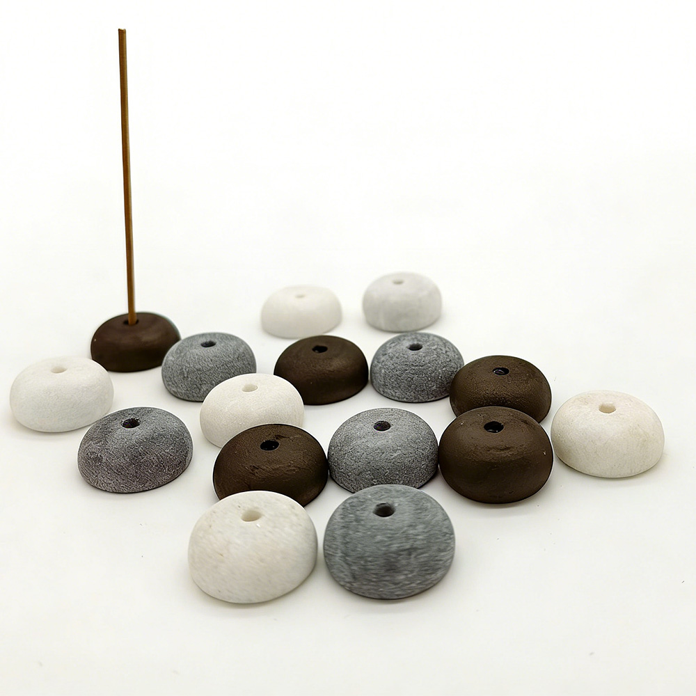Home Fragrance Incense Sticks - 2개 천연석 향꽂이 코일 향로 석영석