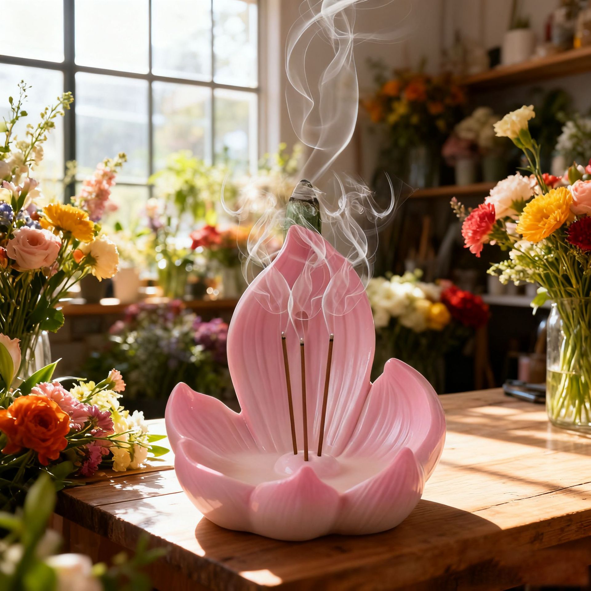 Home Fragrance Incense Sticks - 수지 연꽃 향꽂이 홀더 (스틱용) 수제