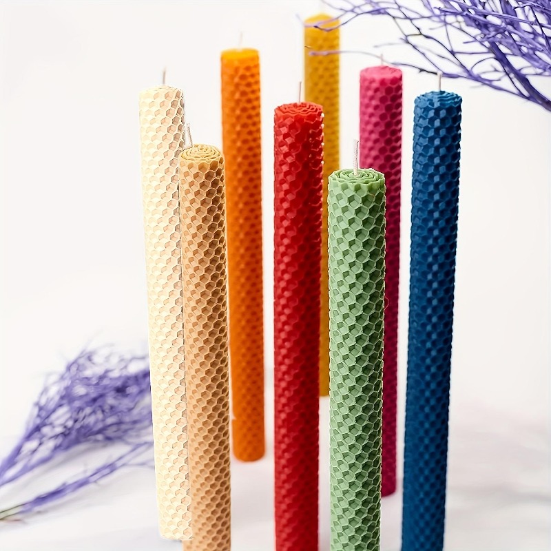 Beeswax Taper Candle - 18/27 벌집 모양의 고급 캔들, 집,