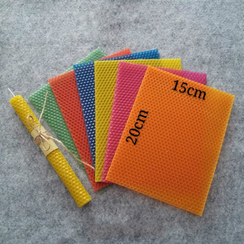 Beeswax Taper Candle - 천연 양초 소재, 수제 DIY 꿀