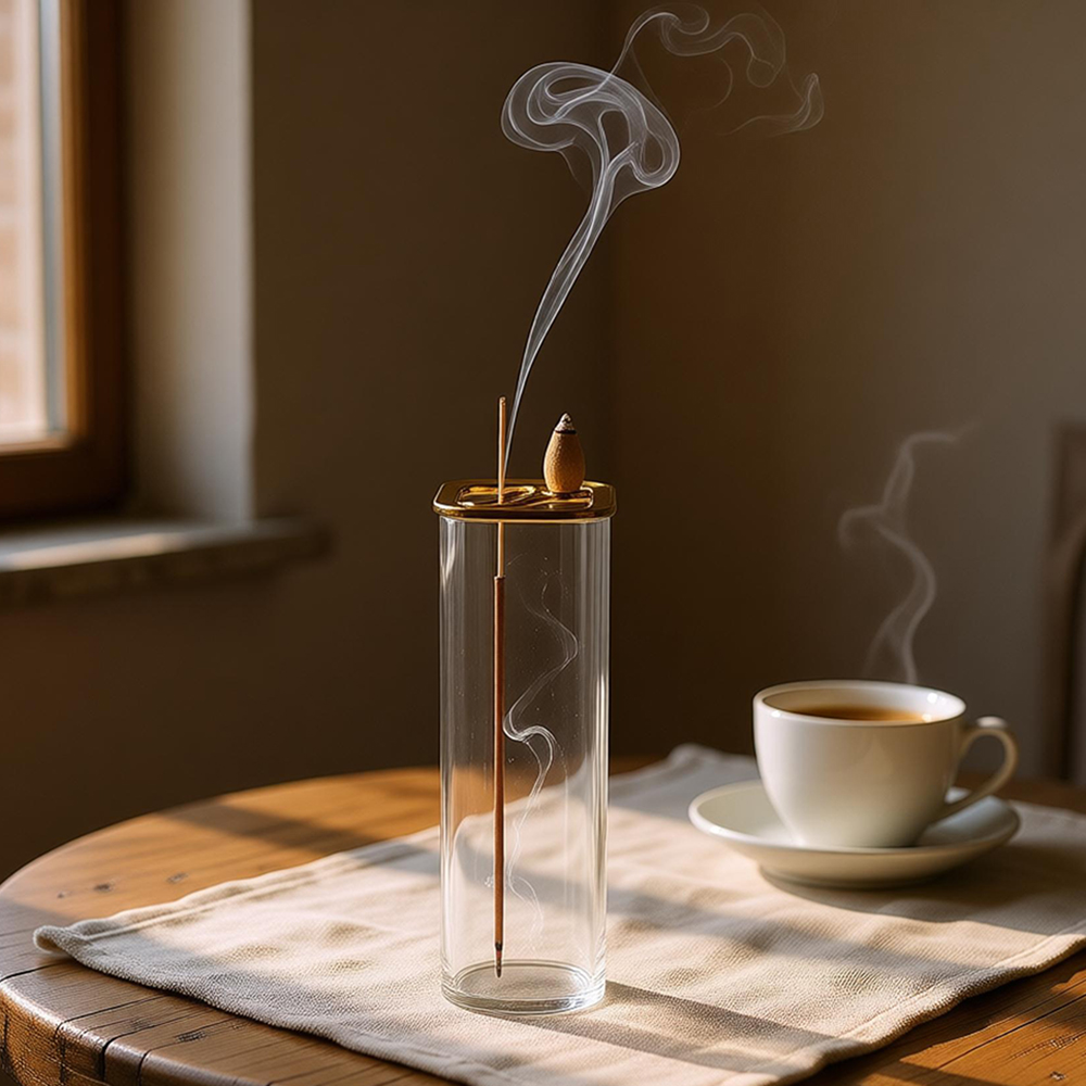 금속 유리 이중 향로 (스틱 & 콘형 백플로우), 사무 - Home Fragrance Incense Sticks 리뷰 및 가격