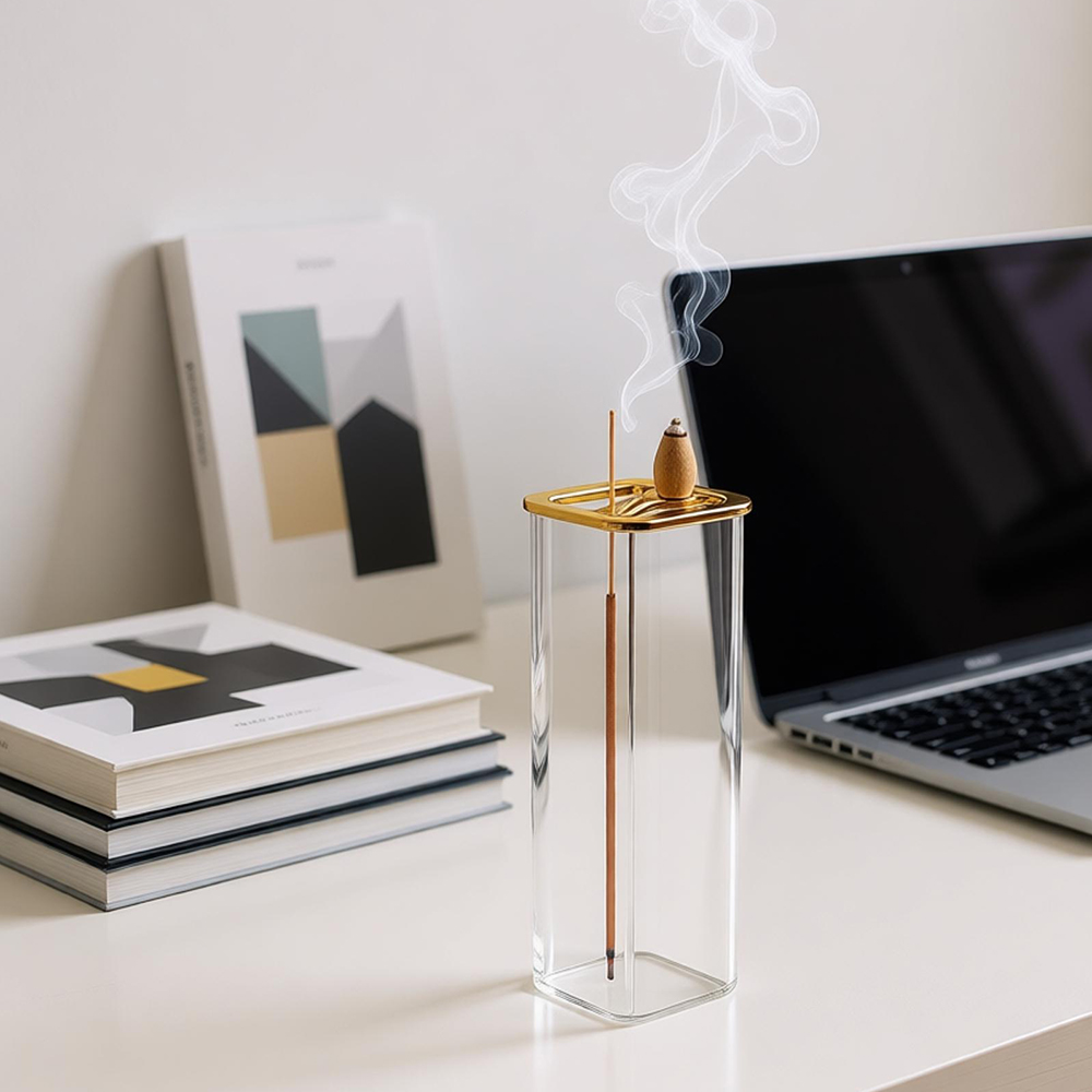금속 유리 이중 향로 (스틱 & 콘형 백플로우), 사무 - Home Fragrance Incense Sticks 리뷰 및 가격
