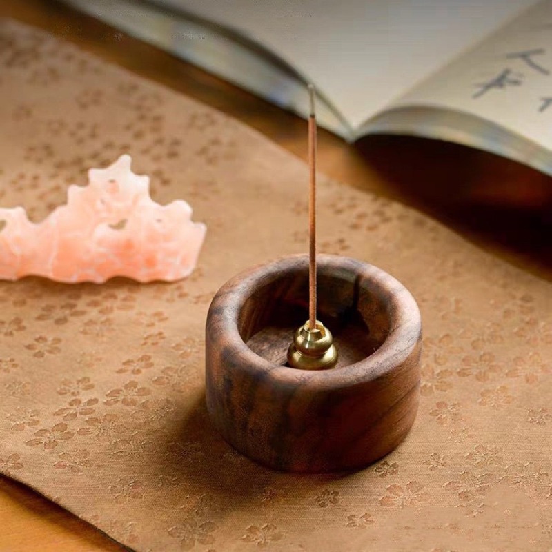 1개입 블랙 월넛 원목 향꽂이 - 백단향 아가우드 스틱 - Home Fragrance Incense Sticks 리뷰 및 가격