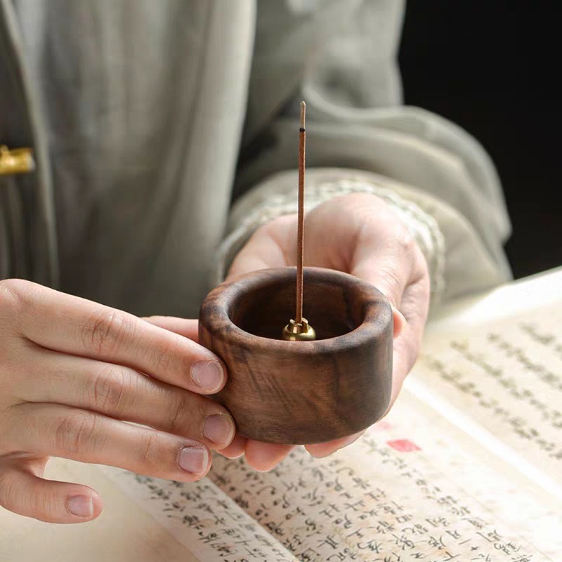 1개입 블랙 월넛 원목 향꽂이 - 백단향 아가우드 스틱 - Home Fragrance Incense Sticks 리뷰 및 가격