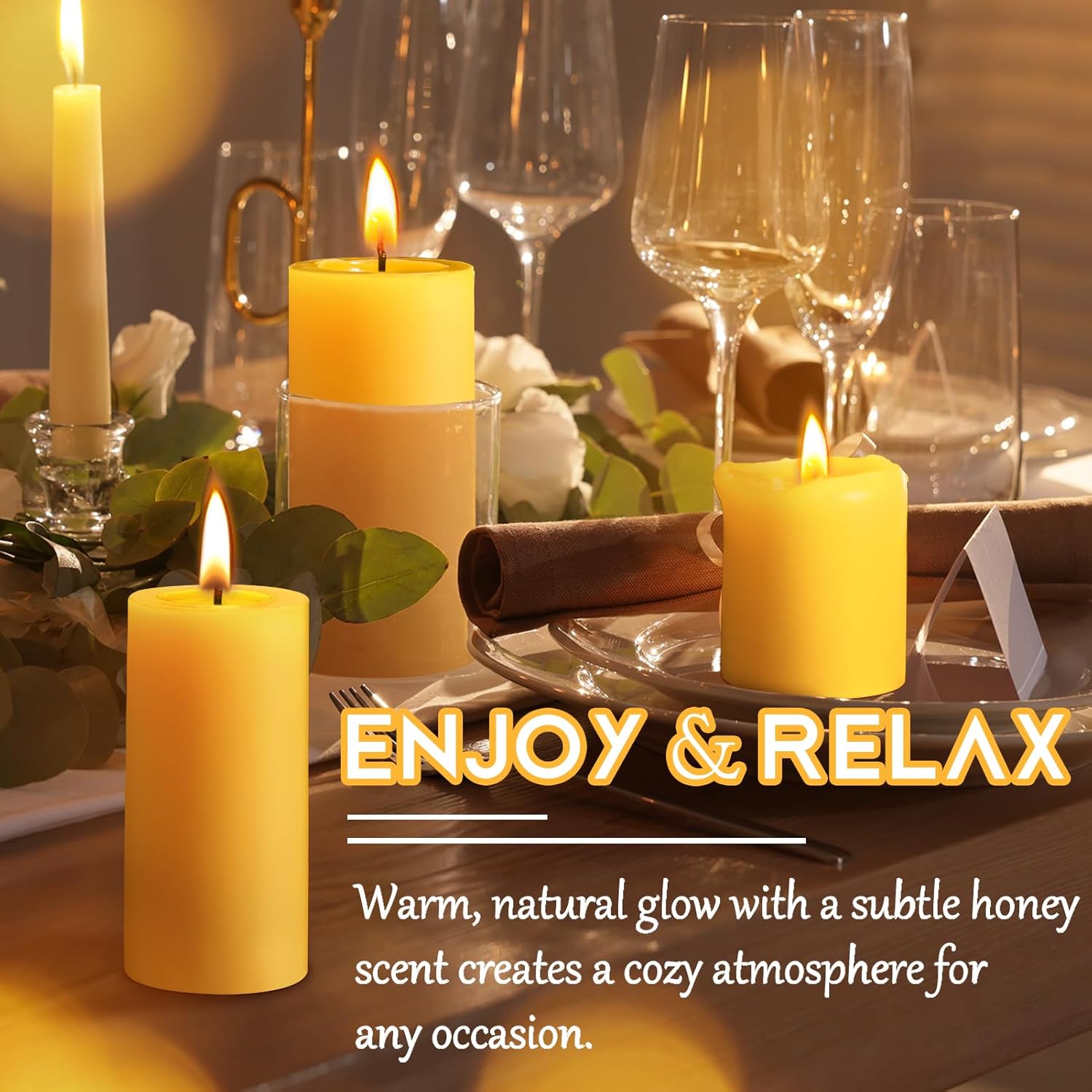 1/3/5PCS 밀랍 기둥 양초 무연 밀랍 양초 가정  - Beeswax Taper Candle 리뷰 및 가격