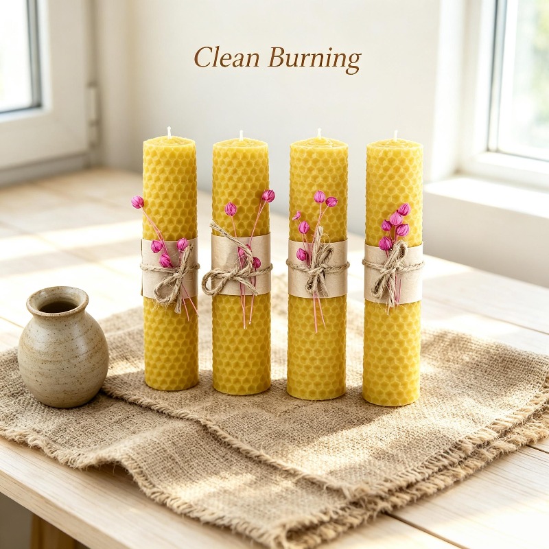수제 롤드 비즈왁스 기둥 양초 4개, 5.9인치, 인조 - Beeswax Taper Candle 리뷰 및 가격