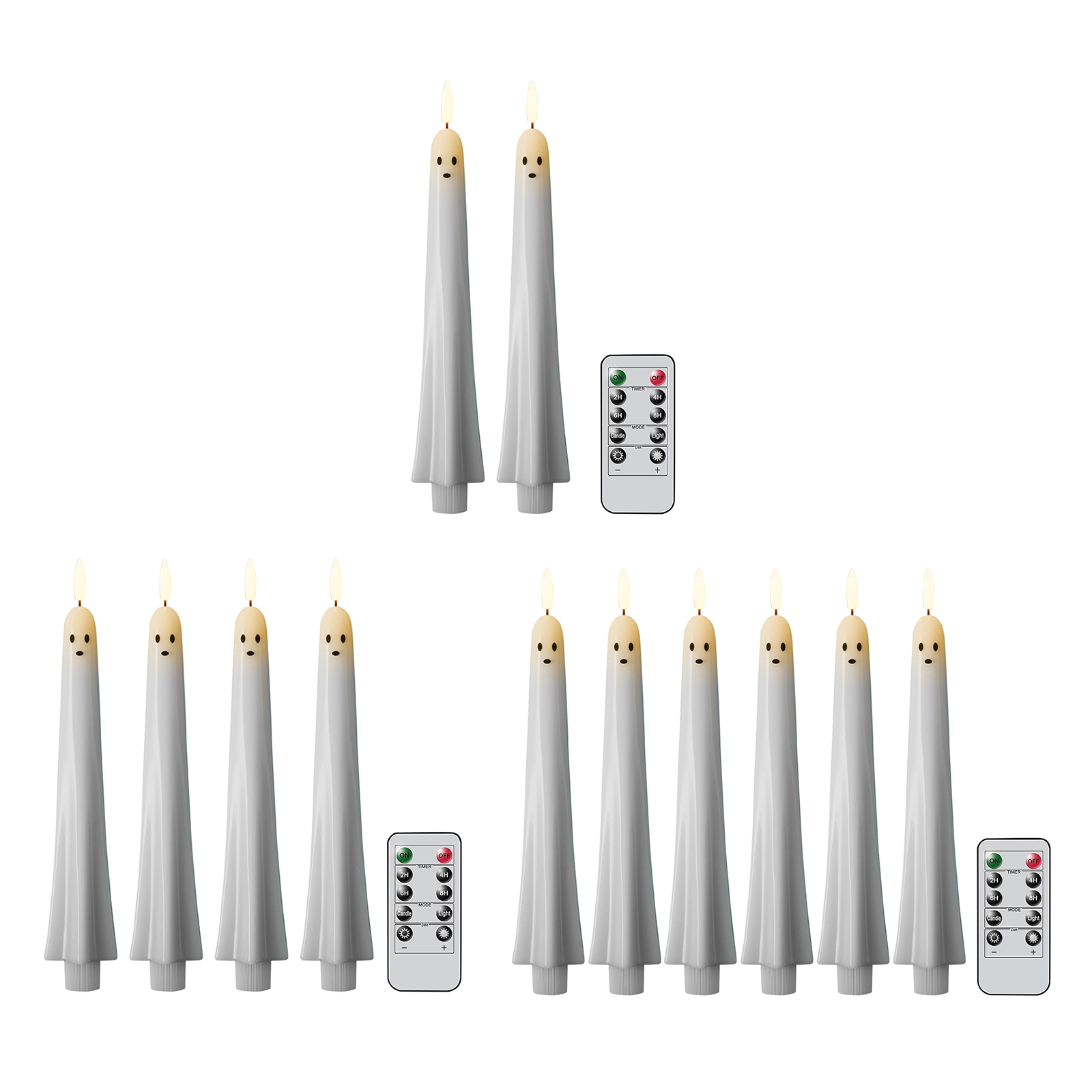F5 유령 모양 테이퍼 양초 배터리 작동 무불꽃 테이퍼 - Beeswax Taper Candle 리뷰 및 가격