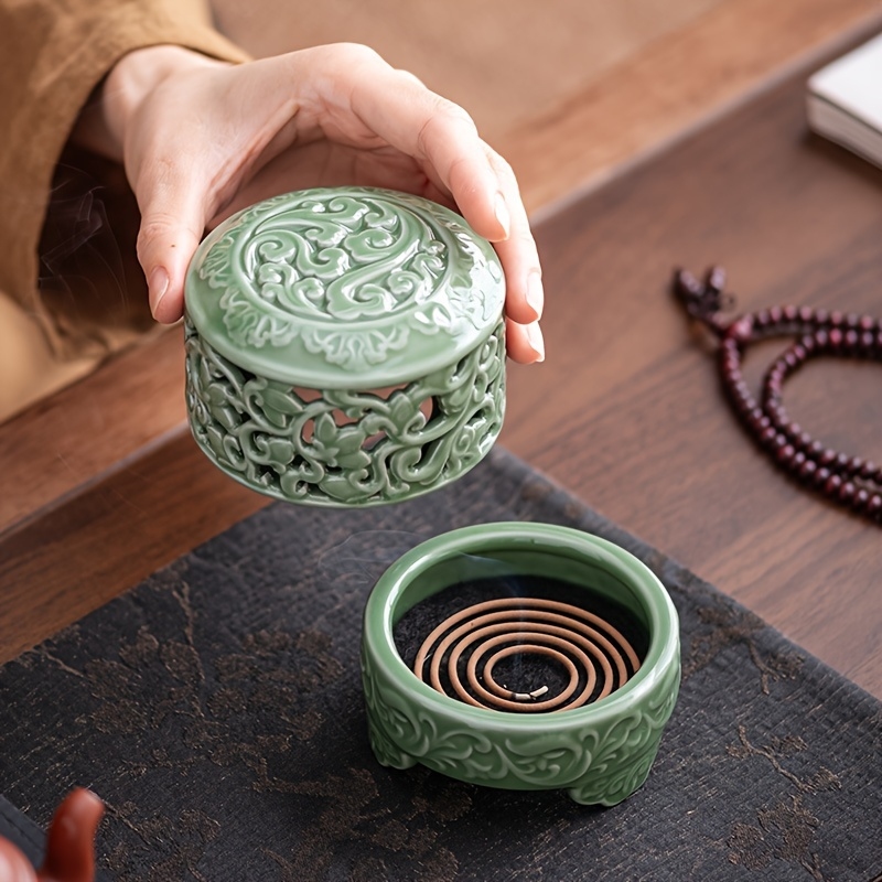 1 세트 중국 스타일 연꽃 향로 위에예 가마 매화 세라 - Home Fragrance Incense Sticks 리뷰 및 가격