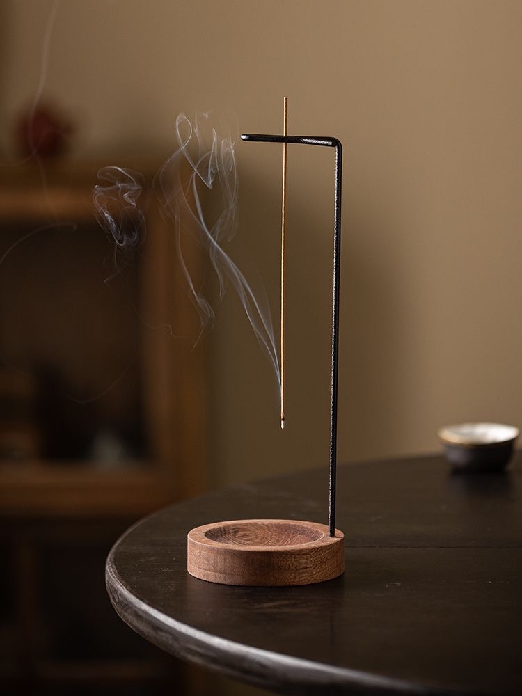 창의적인 거꾸로 된 향로 향꽂이 나무 원형 향 트레이  - Home Fragrance Incense Sticks 리뷰 및 가격