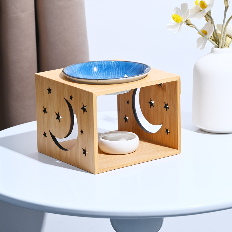대나무 세라믹 에센셜 오일 버너, 티라이트 홀더가 있는 - Home Fragrance Wax Melts 리뷰 및 가격