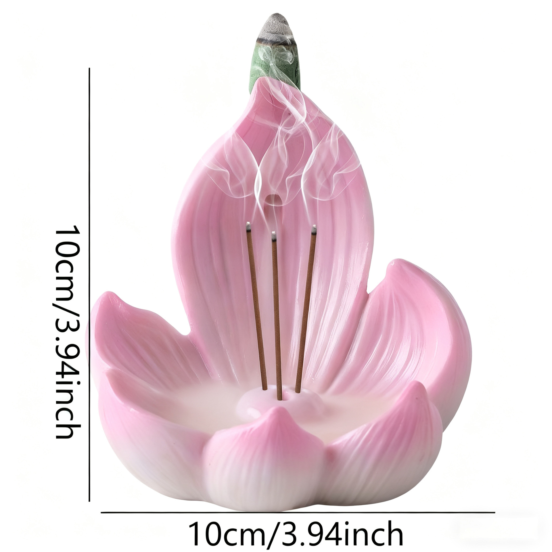 수지 연꽃 향꽂이 홀더 (스틱용) 수제 핑크 꽃 향 재 - Home Fragrance Incense Sticks 리뷰 및 가격