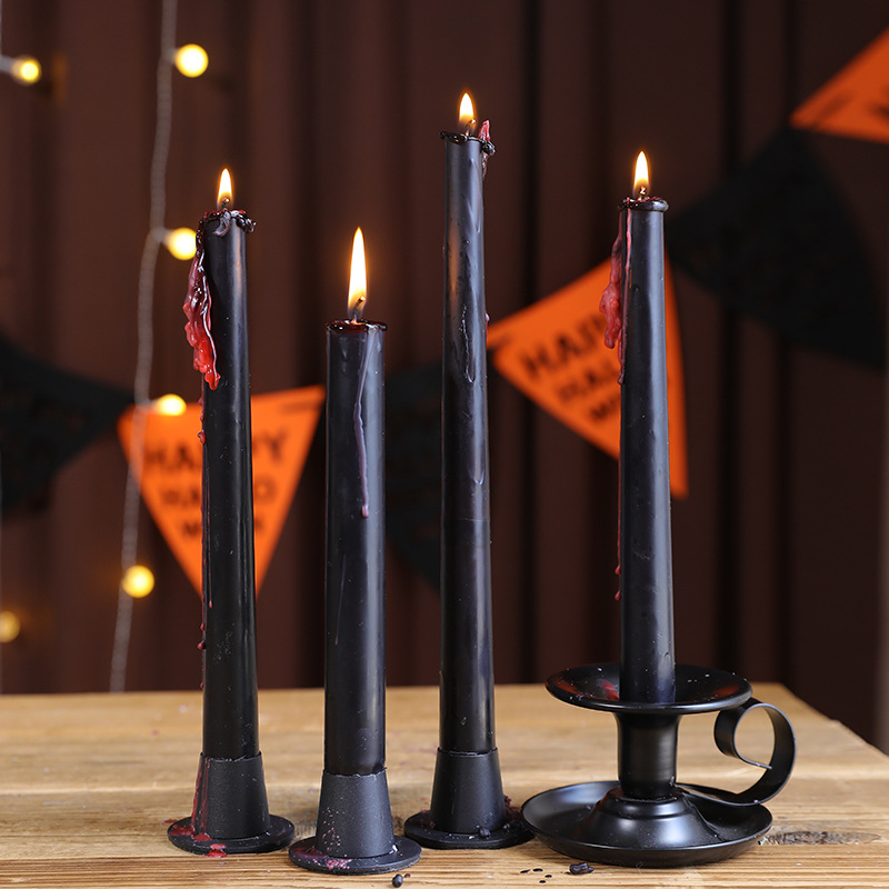 고딕 해골 테이퍼 양초 가을 할로윈 검은 양초 밀랍 소 - Beeswax Taper Candle 리뷰 및 가격